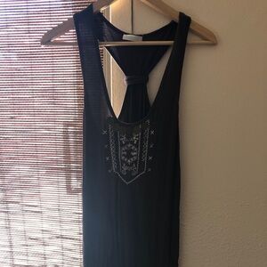 Very short brown French dress.more details on the front